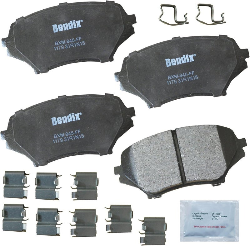 Bendix بطانات الفرامل الأمامية شبه المعدنية Priority1 CFM1179 لمازدا MX-5 2014-2006، MX-5 مياتا 2015-2006 - Image 1